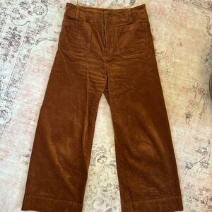 Maeve - The Colette Cropped Wide-Leg Pants by Maeve: Corduroy Edition